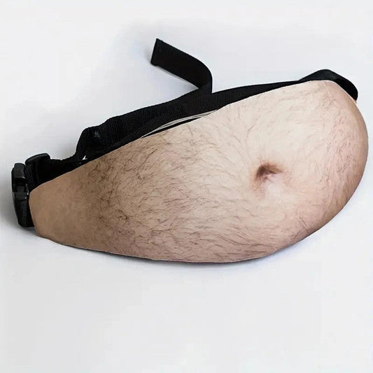Realistic Fake Belly Waist Bag for Parties & Everyday Essentials