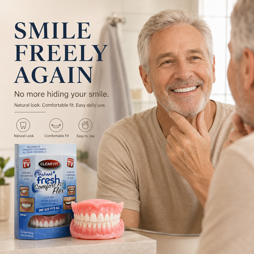 Comfort‑Fit Flexible Cosmetic Teeth for Senior Men