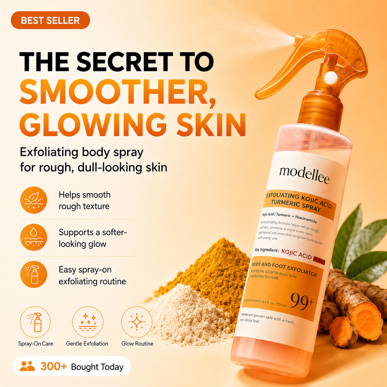 Peeling Shot Keratin Care Kojic Acid Turmeric Spray