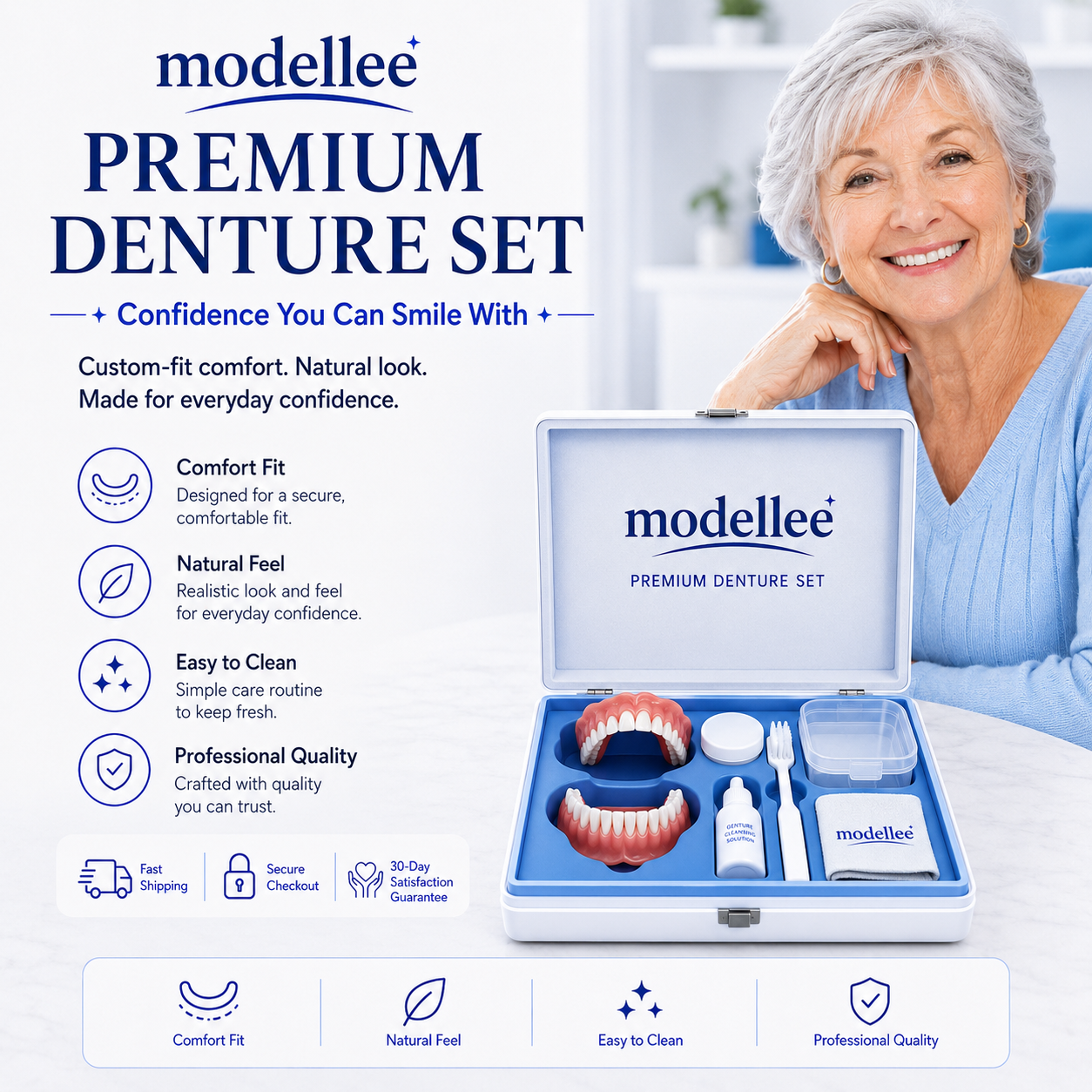 Custom-Fit Dentures for Everyday Comfort