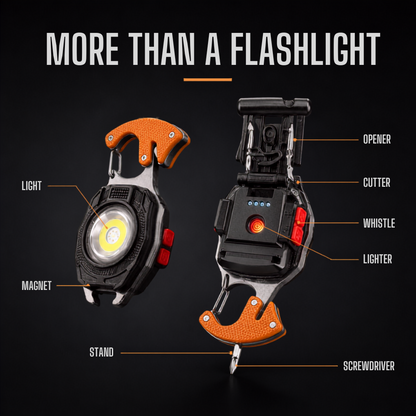 8-in-1 Multifunctional Keychain Flashlight