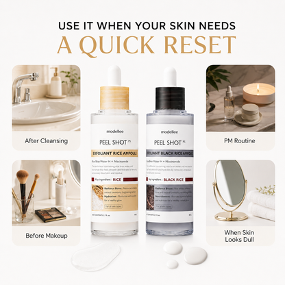 Glowing Rice Ampoule Double Effect Exfoliating Essence